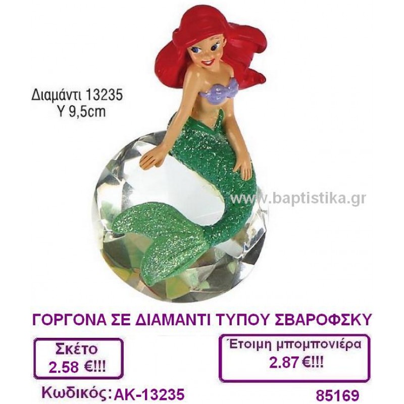 ΓΟΡΓΟΝΑ ΣΕ ΔΙΑΜΑΝΤΙ ΤΥΠΟΥ ΣΒΑΡΟΦΣΚΥ μπομπονιέρες βάπτισης & δώρα πάρτυ σε οικονομικές και φτηνές τιμές Ιλισια Ζωγραφου